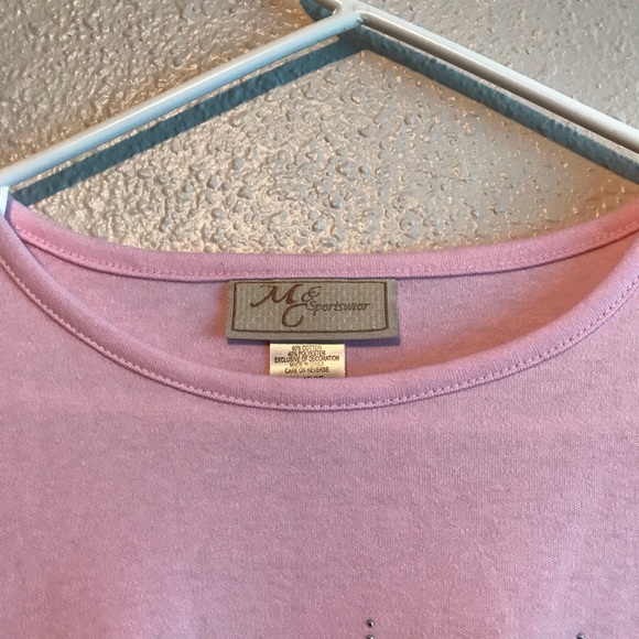 M&C Sportswear. Pink Top With Tags. XL - Picture 4 of 4